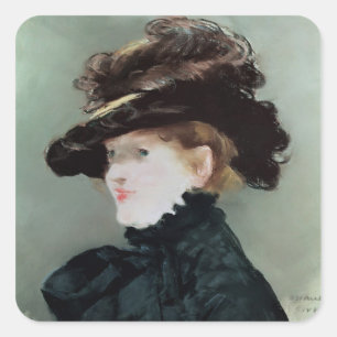 Pegatina Cuadrada Retrato de Mery Laurent 1882