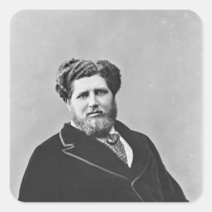 Pegatina Cuadrada Retrato de Monsieur de Tourguenef