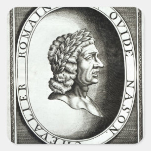 Pegatina Cuadrada Retrato de Ovid