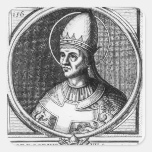 Pegatina Cuadrada Retrato de papa Gregorio VII