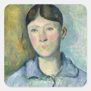 Pegatina Cuadrada Retrato de Paul Cezanne el de señora Cezanne,