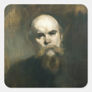 Pegatina Cuadrada Retrato de Paul Verlaine 1890