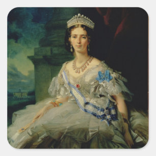Pegatina Cuadrada Retrato de princesa Tatiana Alexanrovna