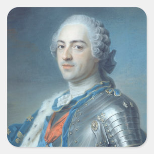 Pegatina Cuadrada Retrato de rey Louis XV 1748