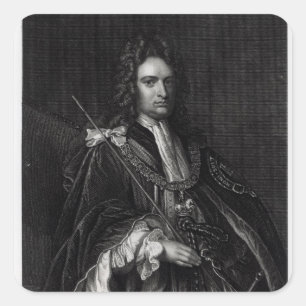 Pegatina Cuadrada Retrato de Roberto Harley