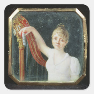 Pegatina Cuadrada Retrato de señora Beaumont