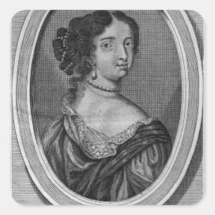 Pegatina Cuadrada Retrato de señora de Maintenon