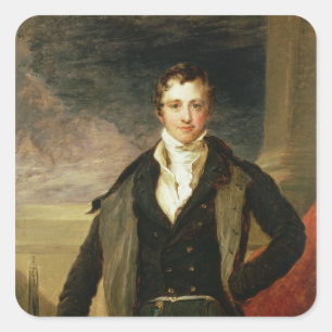 Pegatina Cuadrada Retrato de Sir Humphry Davy