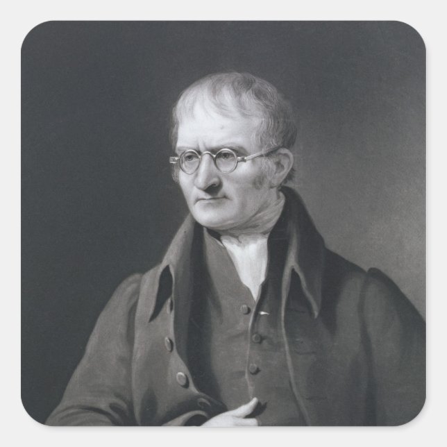 Pegatina Cuadrada Retrato de Sir Joseph Thomson (Anverso)