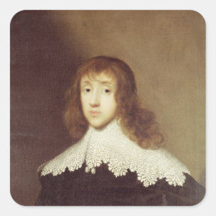 Pegatina Cuadrada Retrato de Sir Ralph Verney