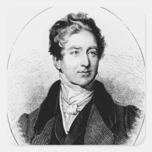 Pegatina Cuadrada Retrato de Sir Robert Peel