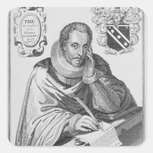 Pegatina Cuadrada Retrato de Sir Thomas Overbury
