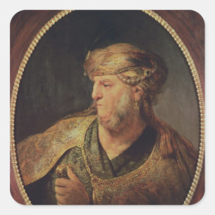 Pegatina Cuadrada Retrato de un hombre con traje oriental, 1633