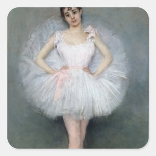 Pegatina Cuadrada Retrato de una joven bailarina