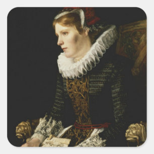 Pegatina Cuadrada Retrato de una mujer noble