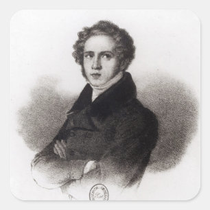 Pegatina Cuadrada Retrato de Vincenzo Bellini