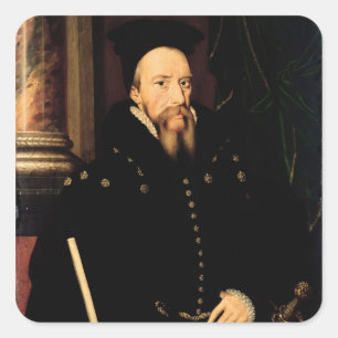 Pegatina Cuadrada Retrato de William Cecil