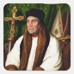 Pegatina Cuadrada Retrato de William Warham
