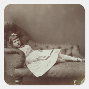 Pegatina Cuadrada Retrato de Xie Kitchin (huella de albumen)