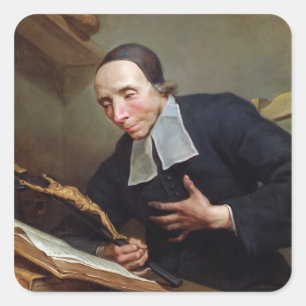 Pegatina Cuadrada Retrato del abad Fermín Tournus