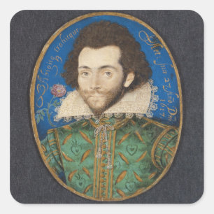 Pegatina Cuadrada Retrato del conde del Pembroke, 1617