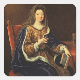 Pegatina Cuadrada Retrato del d'Aubigne de Francoise (1635-1719) las