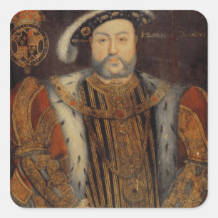 Pegatina Cuadrada Retrato del Enrique VIII