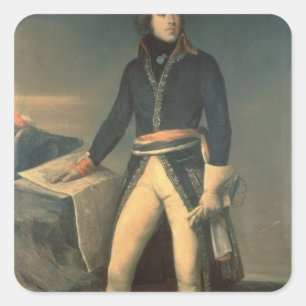 Pegatina Cuadrada Retrato del General Louis-Lazare Hoche