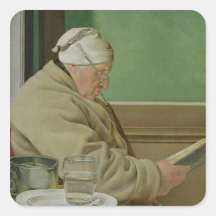 Pegatina Cuadrada Retrato del juez Jacob Wilder, 1819