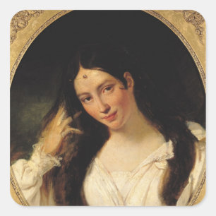 Pegatina Cuadrada Retrato del 'La Malibran