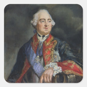 Pegatina Cuadrada Retrato del matemático Leonhard Euler