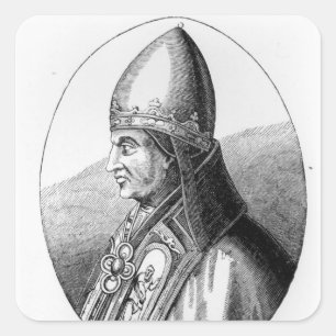 Pegatina Cuadrada Retrato del Papa Gregorio IX