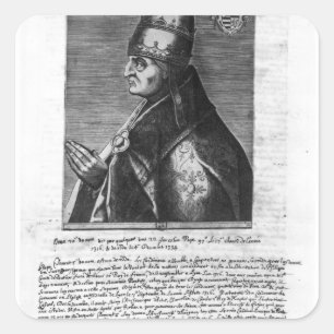 Pegatina Cuadrada Retrato del Papa Juan XXII