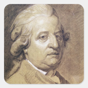 Pegatina Cuadrada Retrato del rey de Louis XVI de Francia