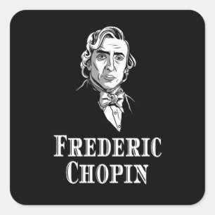 Pegatina Cuadrada Retrato Frederic Chopin
