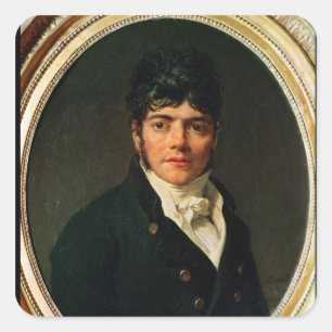 Pegatina Cuadrada retrato medallón del Comte Esteve, 1804