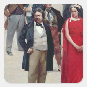 Pegatina Cuadrada Retratos de artistas y de actores