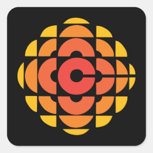 Pegatina Cuadrada Retro 1974 - 1986 sobre negro