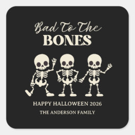 Pegatina Cuadrada  Retro Boos & Booze Spooky Halloween