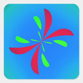 Pegatina Cuadrada Retro Butterfly 