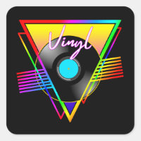 Rétro colorido récord de música de vinilo arcoiris