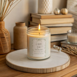 Pegatina Cuadrada Retro Neutral Bow Cafe Bebe Coffee Baby Shower