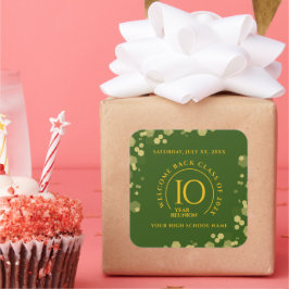 Pegatina Cuadrada Reunión de la Escuela de Oro y Ecología