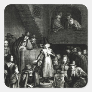 Pegatina Cuadrada Reunión del Quaker, 1699