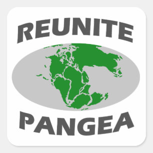 Pegatina Cuadrada Reunite Pangea