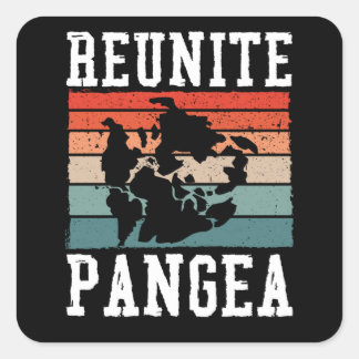 Pegatina Cuadrada Reunite pangea