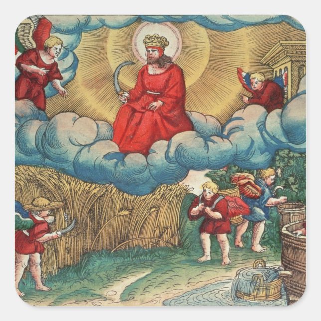 Pegatina Cuadrada Revelaciones (Anverso)