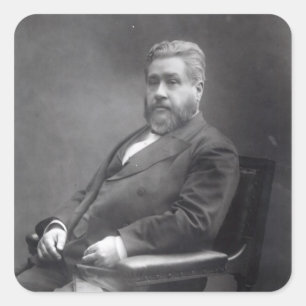 Pegatina Cuadrada Reverendo Charles Haddon Spurgeon