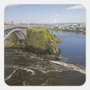 Pegatina Cuadrada Revertir caídas en el río St. John en St.