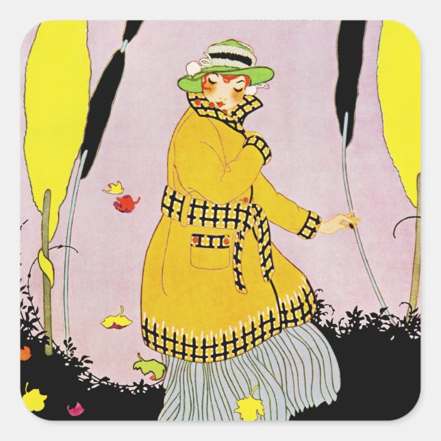 Pegatina Cuadrada Revista de Mandel (Anverso)